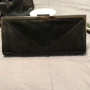 Via spiga black clutch bag